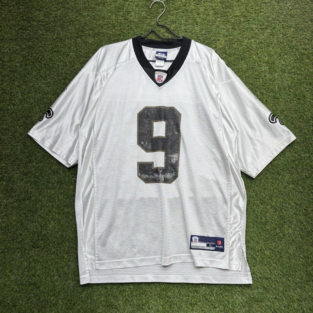 New Orleans Saints Reebok Jersey Mens Large Drew Brees #9 White NFL Equipment